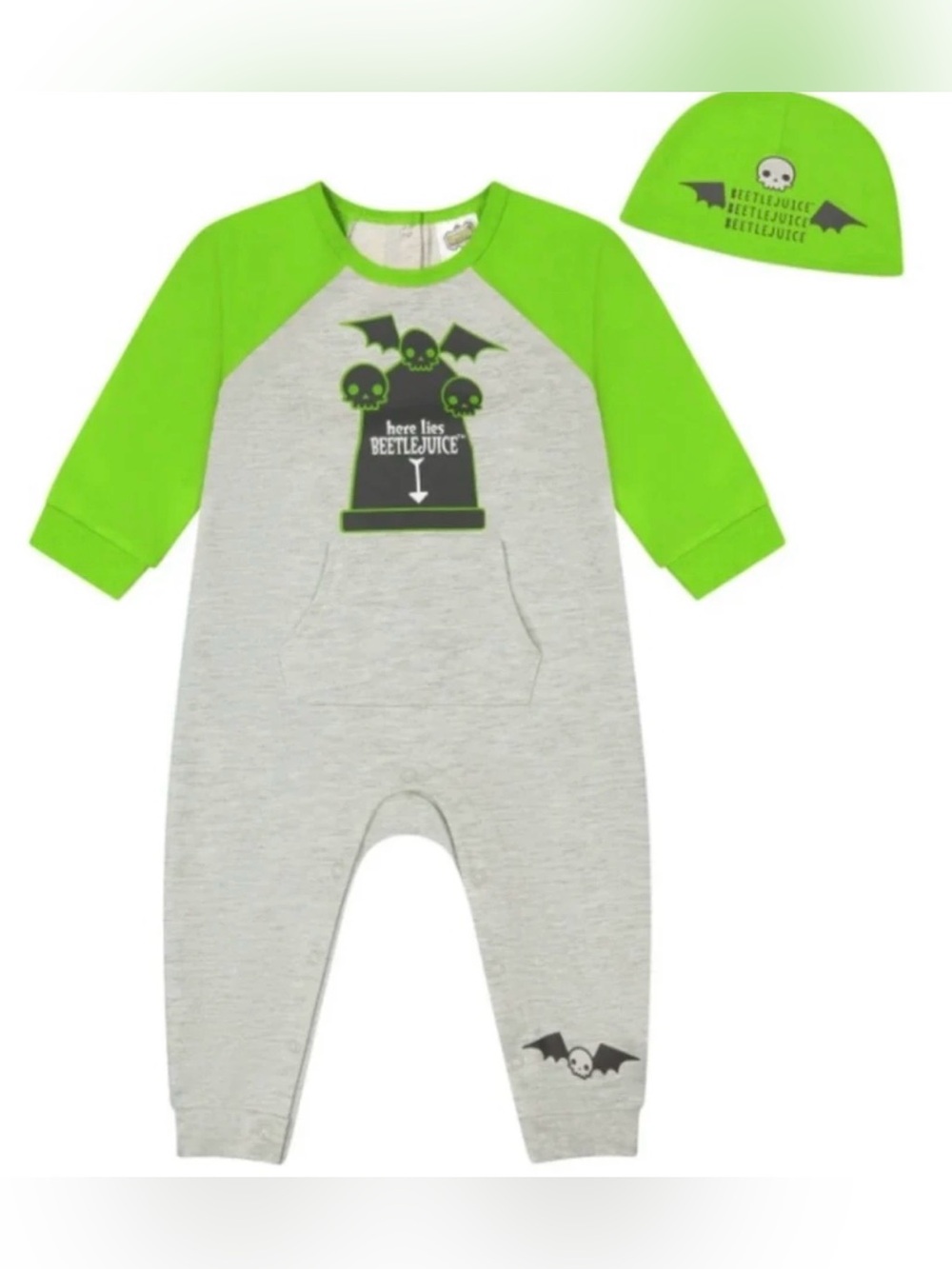 Warner Brothers BeetleJuice Theme One Piece Romper Size 6-9 Months NWT